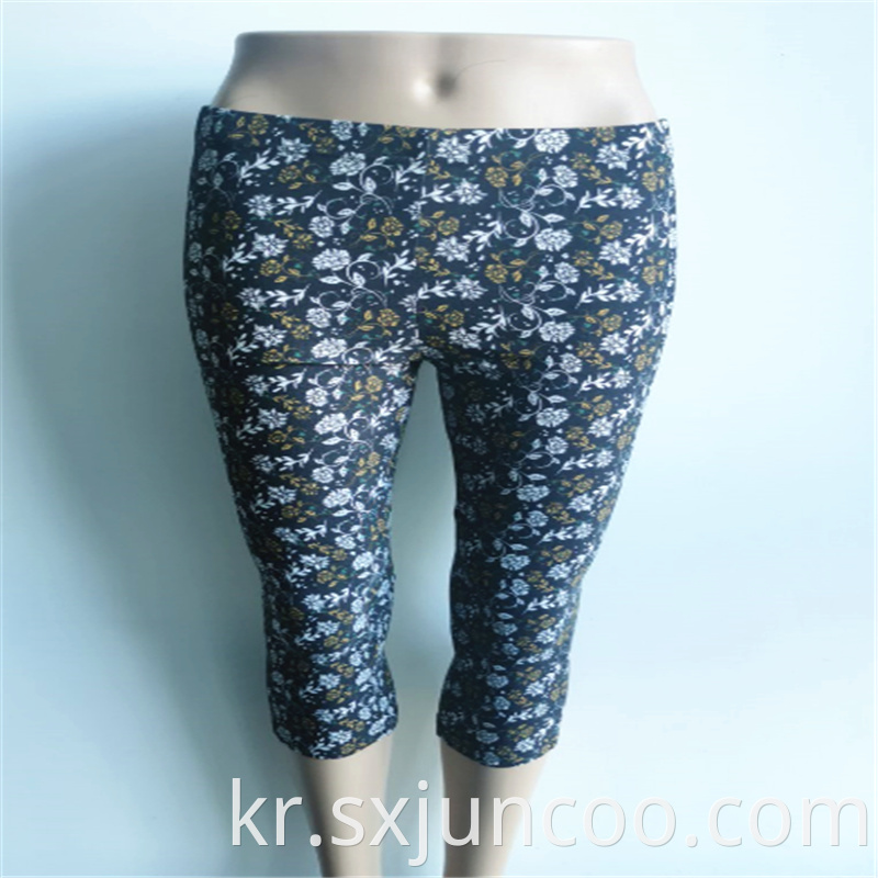 Elegant Floral Printed Rayon Spandex Women S Pants